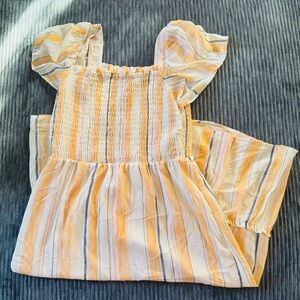 Lauren Conrad Striped Yellow and White Dress